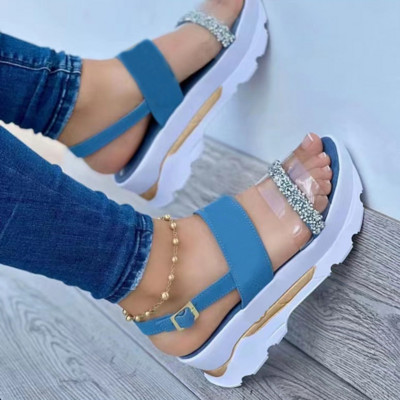 Naiste sandaalid suvised kontsad sandaalid kiiludega naiste kingad Peep Toe Platform Sandalias Mujer brändi kingad kontsadel Luksuslik 2022