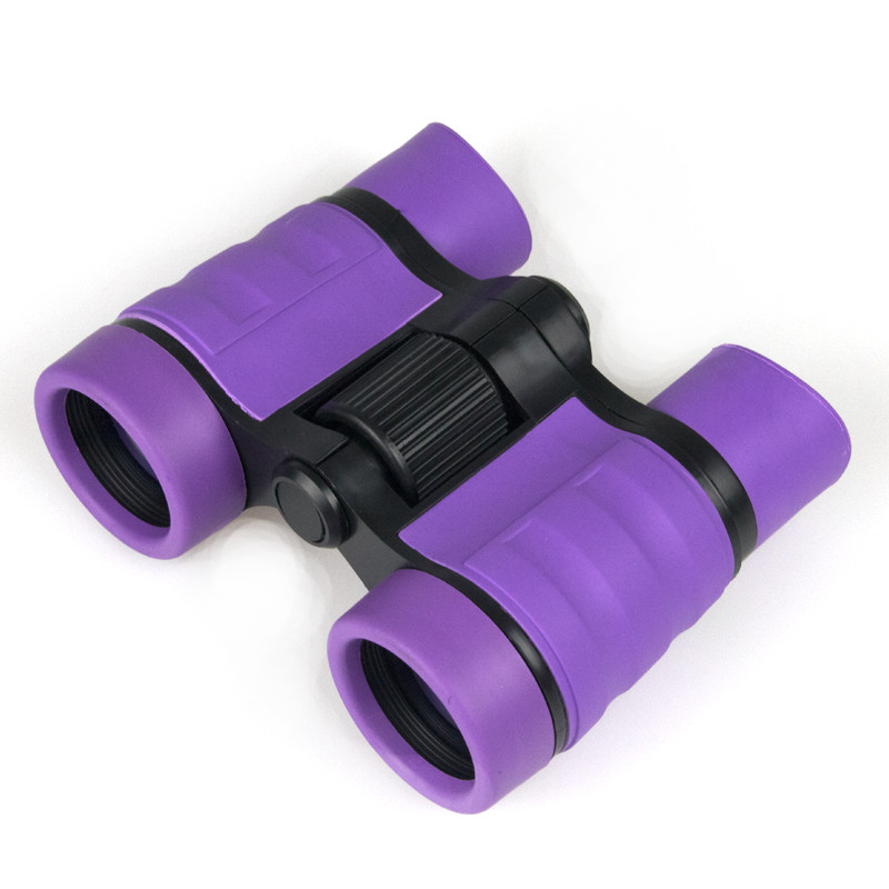 Ďalekohľad 4x30 pre hračky, gumený mini detský kompaktný ďalekohľad pre vonkajšie kempovanie, detský vzdelávací darček