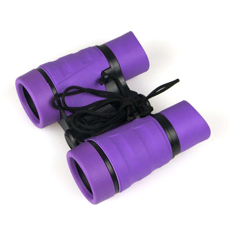 Ďalekohľad 4x30 pre hračky, gumený mini detský kompaktný ďalekohľad pre vonkajšie kempovanie, detský vzdelávací darček