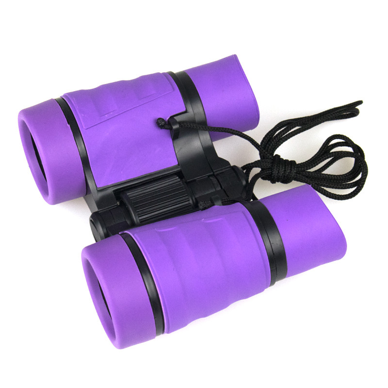 Ďalekohľad 4x30 pre hračky, gumený mini detský kompaktný ďalekohľad pre vonkajšie kempovanie, detský vzdelávací darček