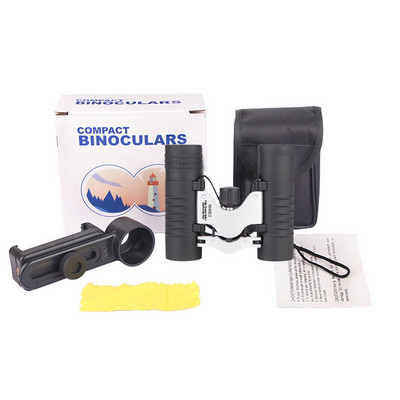 100x22 binokļi salokāmi Mini HD jaudīgi kabatas binokļi āra FMC optika augsta vāja apgaismojuma līmeņa nakts redzamības teleskops