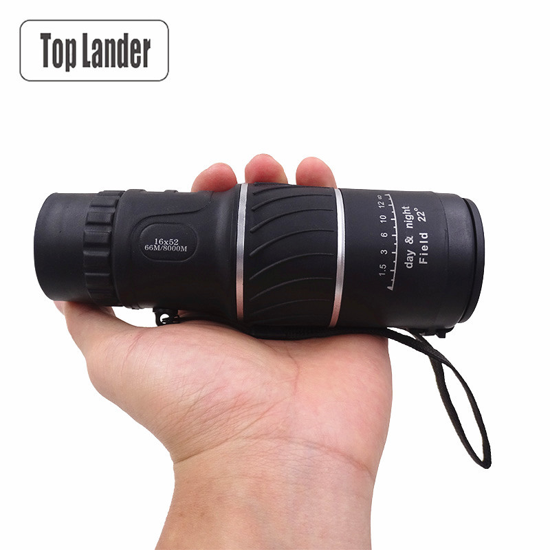 Telescop monocular 16x52 Binoclu Telescop monocular de călătorie Viziune noaptea de zi HD Lunetă monoculară de vânătoare în aer liber