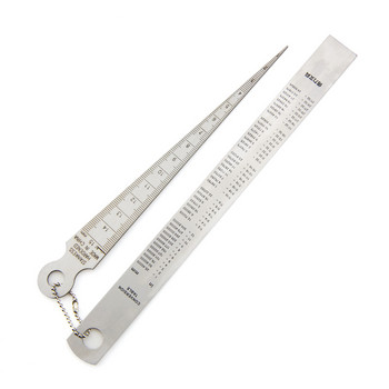 1-15 мм комплект клиновиден опипващ уред Линейка за хлабина Сонда Коничен уред Инструменти за измерване на междината Стоманена линийка Уред за измерване на дебелината на клиновия клапан