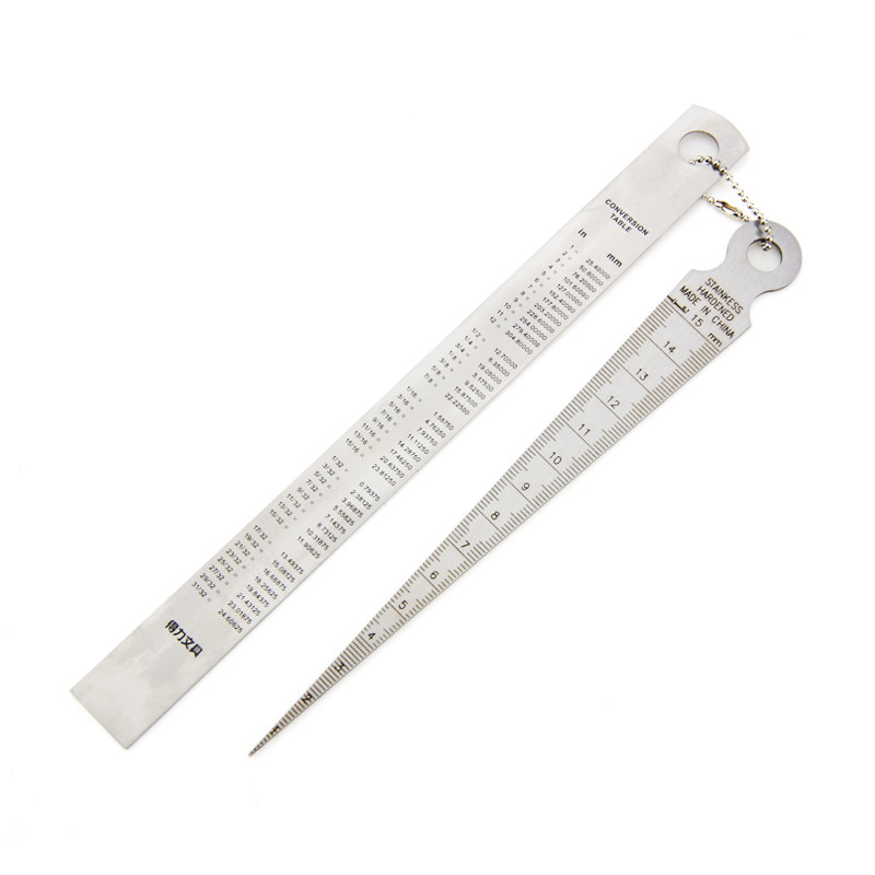 1–15 mm rinkinio pleišto matuoklio tarpo liniuotė zondas kūgio matuoklio tarpo matavimo įrankiai plieninės liniuotės pleišto vožtuvo storio matuoklis