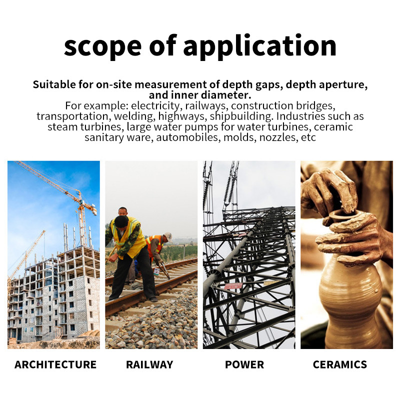 1 vnt. kūgio matuoklio jutiklis, 1–15 mm nerūdijančio plieno tarpo skylės matavimo įrankis, dvipusis pleištinės apertūros skalė