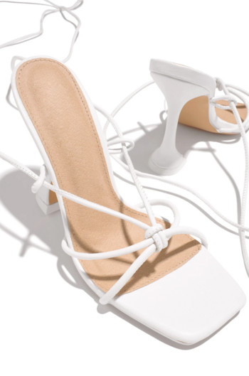 Нови дамски сандали Летни обувки за 2022 г. Дамски секси рокли Високи токчета Модни презрамки на глезена Помпи с отворени пръсти Гладиаторски обувки Дамски ток