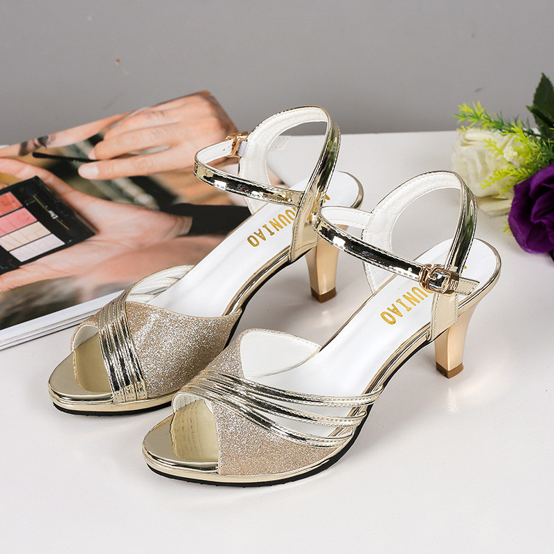 2021. gada vasaras apavi Sieviešu sandales Sieviešu kleitas Kurpes Bling Kāzu apavi Sudraba augstpapēžu kurpes Pumpas Sieviešu apavi Zapatos Mujer
