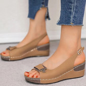 Sandale pentru femei Sandale cu toc pentru femei Pantofi de vară pentru femei Sandale cu platformă cu vârf deschis pentru femei Pantofi cu pană pentru femei Încălțăminte de vară pentru femei