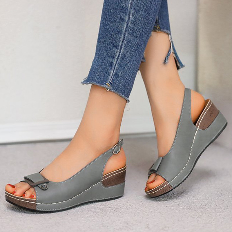 Sandale pentru femei Sandale cu toc pentru femei Pantofi de vară pentru femei Sandale cu platformă cu vârf deschis pentru femei Pantofi cu pană pentru femei Încălțăminte de vară pentru femei