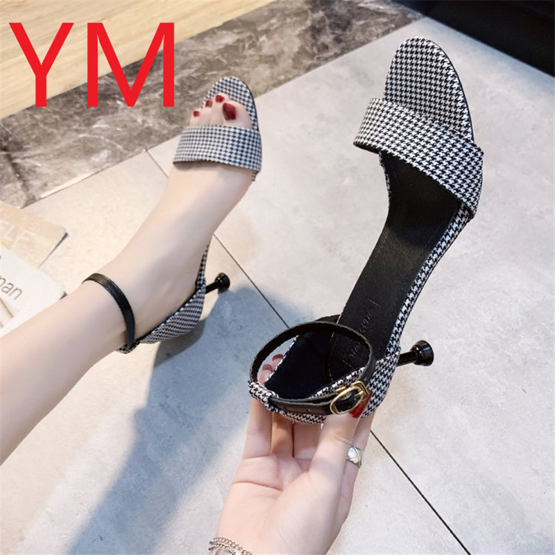 2020 pantofi cu curele la gleznă pentru femei, pantofi sexy cu tocuri, sandale de petrecere, nuntă, pantofi cu tocuri de lux din piele intoarsa