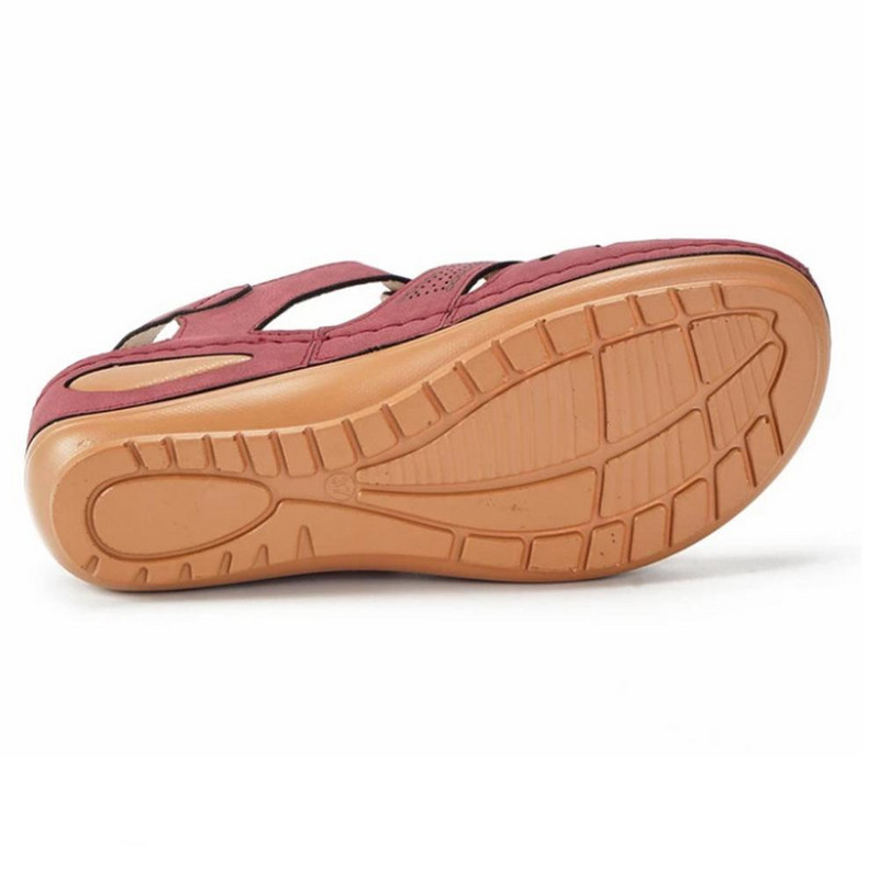 Sandale pentru fete Pantofi cu vârf rotund, pantofi moale, pantofi de vară pentru femei, pantofi confortabili pentru plajă pentru femei, pantofi cu buclă cu cârlig WJ012