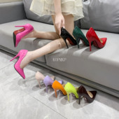 Seksīgas sieviešu apavi sarkani melni zoli augsti papēži smails purngals 12cm pumpas kāzu kleitas kurpes kailkrāsas sarkanas gumijas augstpapēžu kurpes 43