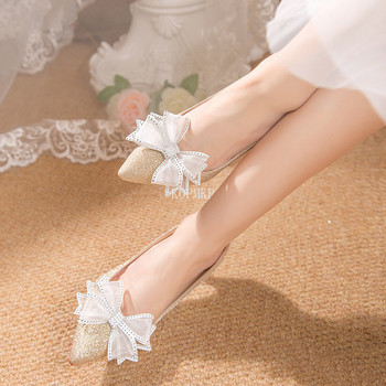2023 Γυναικείες αντλίες με μυτερά δάχτυλα με κρύσταλλο γκλίτερ με λεπτές ψηλοτάκουνες γόβες Καλοκαιρινά παπούτσια νύφης Γόβες για πάρτι Γαμήλια παπούτσια Γυναικεία παπούτσια