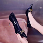 2023 de primăvară pantofi stiletto din piele lăcuită pentru femei rochie sexy ascuțită pantofi de mireasă de mireasă promoție Scarpe Donna Con Tacco