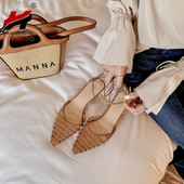 2022 nyári női szandálok, magassarkú hegyes orrú, vájt orrú női cipők egyszerű retro szandálok női egyszínű