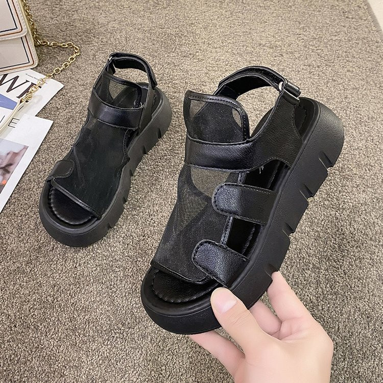 Sandale Ženske ljetne nove modne 2022. Prozračne Eugene pređe Mesh Magic Paste Rimske sandale s debelim dnom