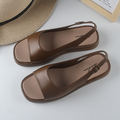 Sandale de vară 2023, la modă nouă, sandale romane pentru femei, cu talpă groasă, pantofi sport pentru femei, sandale groase, confortabile, cu platformă goală