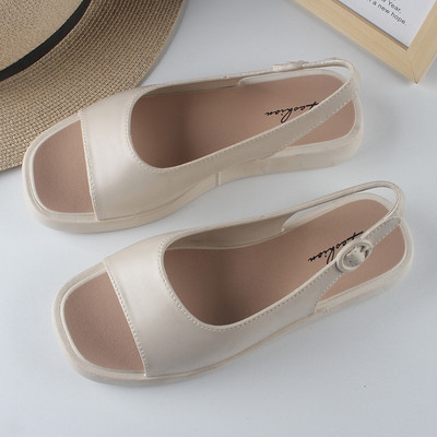 Sandale de vară 2023, la modă nouă, sandale romane pentru femei, cu talpă groasă, pantofi sport pentru femei, sandale groase, confortabile, cu platformă goală