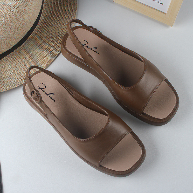 Sandale de vară 2023, la modă nouă, sandale romane pentru femei, cu talpă groasă, pantofi sport pentru femei, sandale groase, confortabile, cu platformă goală