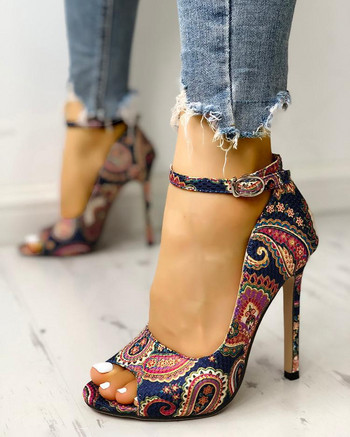 Нови обувки Дамски обувки с високи токчета Помпи Сандали Модни летни секси дамски обувки с високи обувки с високи пръсти