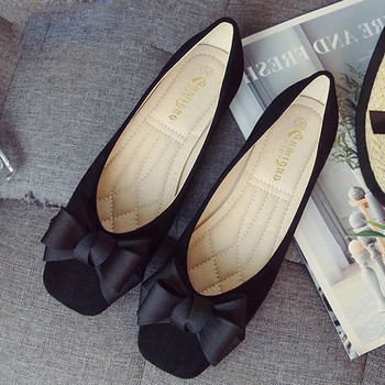 HOVINGE Плитки дамски обувки с квадратни пръсти с квадратни пръсти Плюс размер 33 - 43 Плитки дамски обувки с подметка