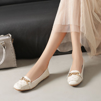 Дамски плоски обувки 2023 г. Нови ежедневни модни балетни обувки с равни обувки Лачени мокасини Дамски пролетни есенни дамски обувки