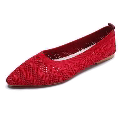 Pantofi pentru femei 2023, pantofi cu plasă, pantofi de balet, elastici, respirabili, cu fundul moale, cu vârf ascuțit.