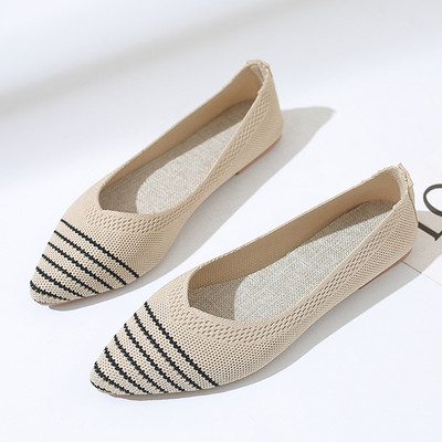 Pantofi pentru femei 2023, pantofi cu plasă, pantofi de balet, elastici, respirabili, cu fundul moale, cu vârf ascuțit.