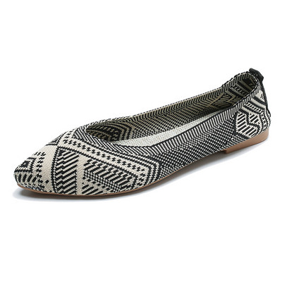 Pantofi pentru femei 2023, pantofi cu plasă, pantofi de balet, elastici, respirabili, cu fundul moale, cu vârf ascuțit.