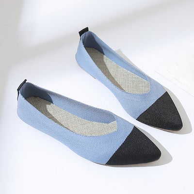 Pantofi pentru femei 2023, pantofi cu plasă, pantofi de balet, elastici, respirabili, cu fundul moale, cu vârf ascuțit.