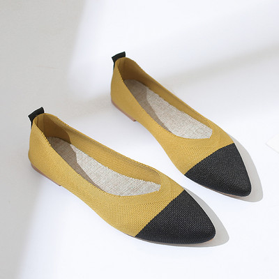 Pantofi pentru femei 2023, pantofi cu plasă, pantofi de balet, elastici, respirabili, cu fundul moale, cu vârf ascuțit.
