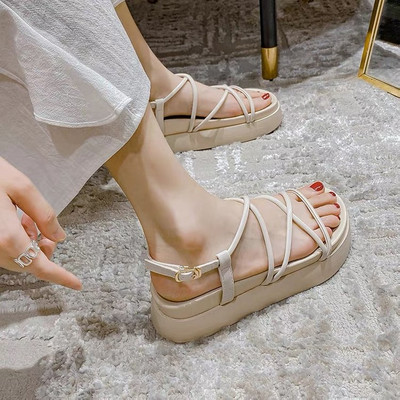 Ravne sandale Ženske cipele 2023 Neklizajuće meke sandale s otvorenim prstima Ženske ležerne rimske sandale Ženske cipele s platformom Sandale
