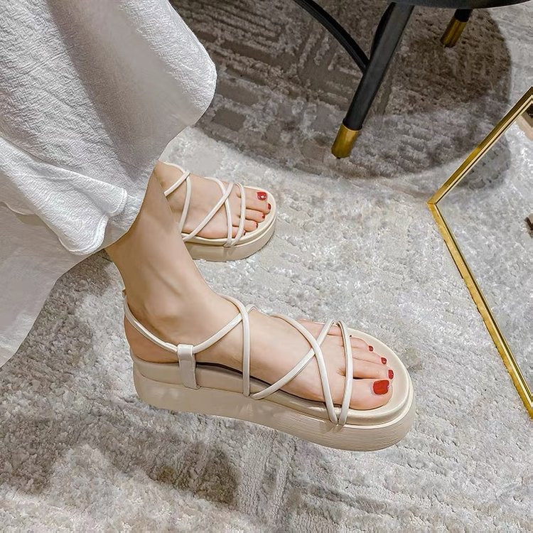 Ravne sandale Ženske cipele 2023 Neklizajuće meke sandale s otvorenim prstima Ženske ležerne rimske sandale Ženske cipele s platformom Sandale