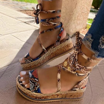 Sandale gladiator șarpe pentru femei, cu platformă de vară, cu toc, încrucișat, la modă, sexy, cu vârf deschis, pantofi de petrecere pentru femei, 2020