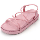 ΝΕΑ Summer Jelly Shoes Γυναικεία Σανδάλια Candy Color Flat Sandalias 2020 Gladiator Beach σανδάλια Γυναικεία πέδιλα παντόφλες