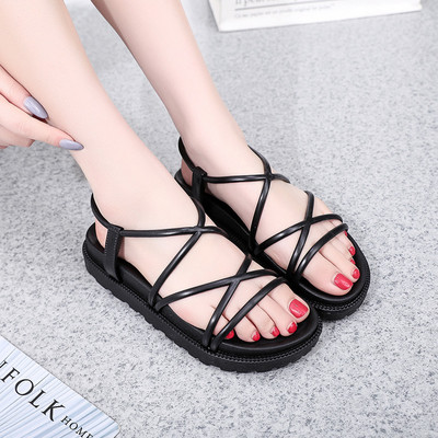 ΝΕΑ Summer Jelly Shoes Γυναικεία Σανδάλια Candy Color Flat Sandalias 2020 Gladiator Beach σανδάλια Γυναικεία πέδιλα παντόφλες