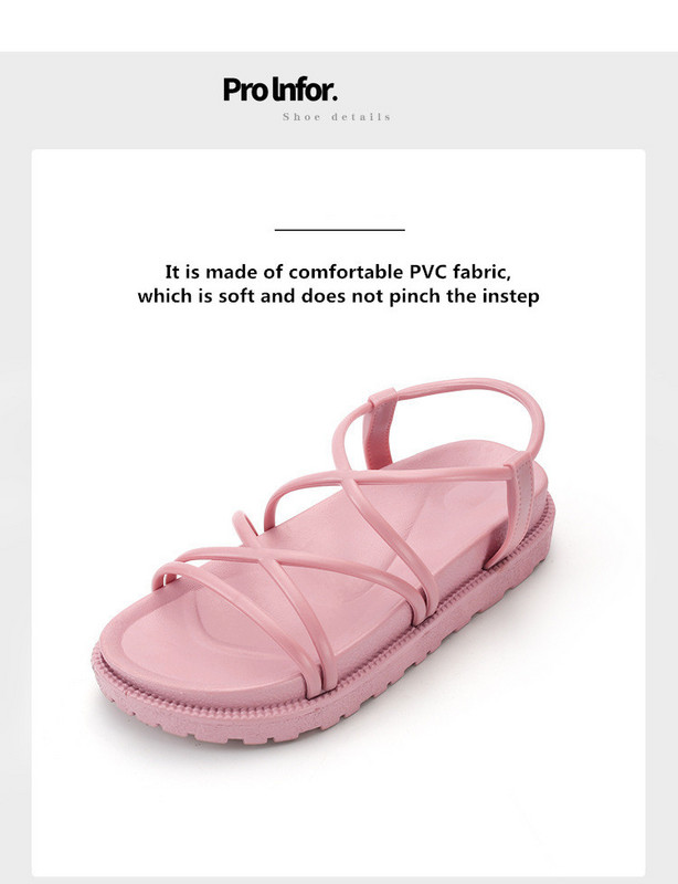 ΝΕΑ Summer Jelly Shoes Γυναικεία Σανδάλια Candy Color Flat Sandalias 2020 Gladiator Beach σανδάλια Γυναικεία πέδιλα παντόφλες