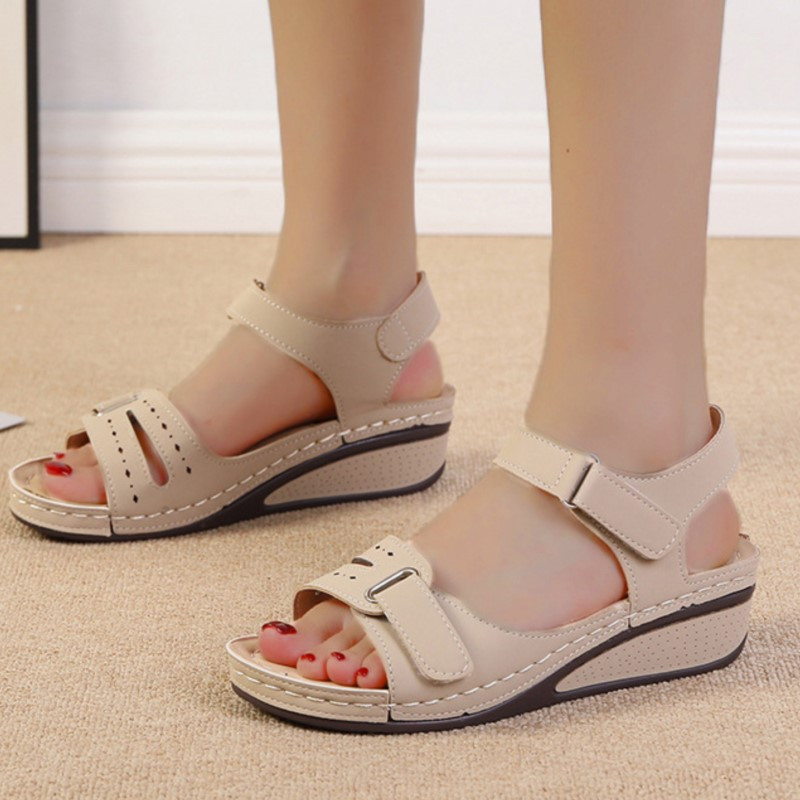 Sandale de damă Pantofi de vară Sandale de damă cu vârf deschis Pantofi de damă anti-alunecare Pantofi de damă cu platformă Confortabil respirabil Pantofi mărimi mari