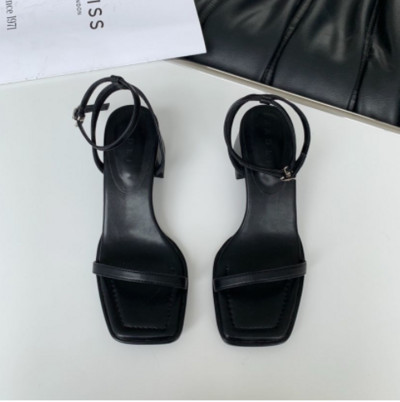 Naise kandilise varbaga pandlaga rihmaga sandaalid 2022, suvised naised, paksud kontsad, naised, vabaaja jalatsid Naiste kitsa riba kingad jalatsid