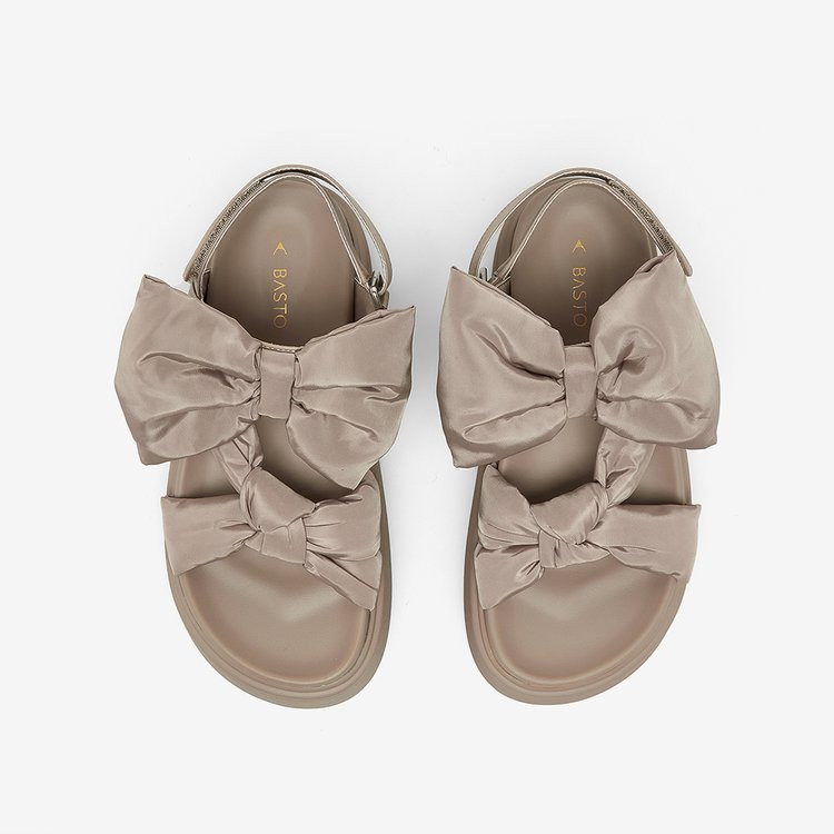 Sandale plate pentru femei 2023 Noua bandă de decorare cu fundă în stil retro, gură superficială, la modă, sandale confortabile pentru femei, papuci