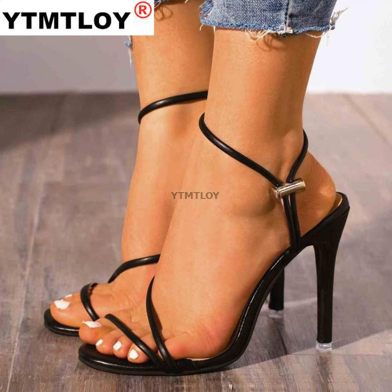 Sandale de vară Culoarea bomboană Vârf ascuțit Dantela Curea la gleznă Petrecere Tocuri înalte Pumpshigh Toc subțire Damă Casual Cataramă Curea încrucișată