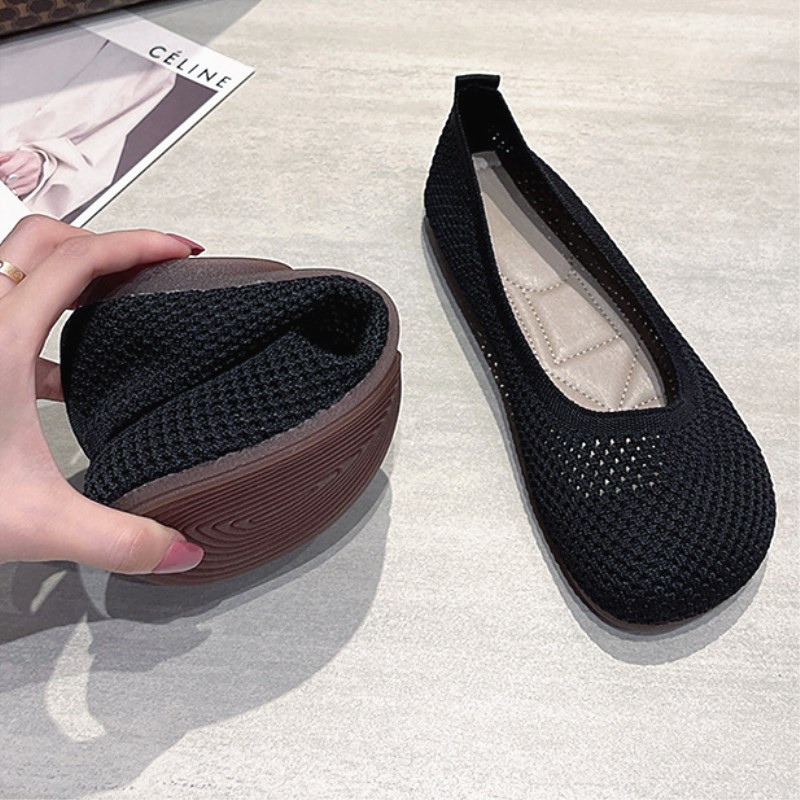 Kötötések Laposok Kerek orrlyukak Naplopók Női Alkalmi cipők Mokaszinok Cipők Vezetőcipők Csúszásmentes