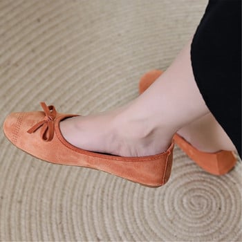 Candy Color Παπούτσια Μοκασίνι Γυναικεία Casual Flat Heel Παπούτσια Boat Bowknot Διακόσμηση με στρογγυλά δάχτυλα slip-on loafers