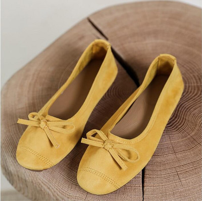 Candy Color Moccasin Batai Moteriški laisvalaikio plokščiakulniai batai Bowknot Decor apvalūs slydimo batai
