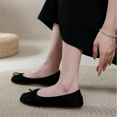 Candy Color Moccasin Batai Moteriški laisvalaikio plokščiakulniai batai Bowknot Decor apvalūs slydimo batai