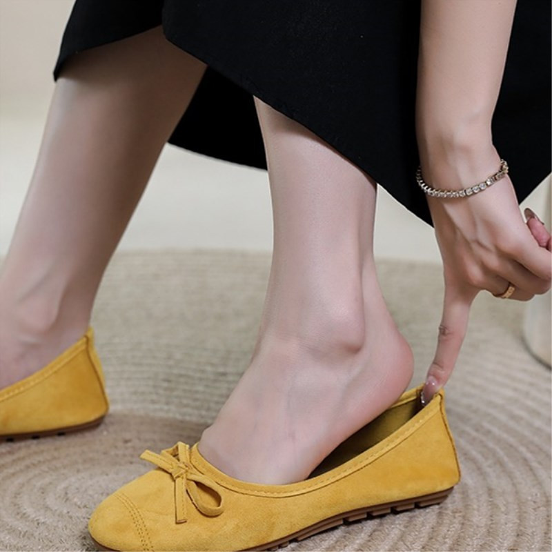 Candy Color Moccasin Batai Moteriški laisvalaikio plokščiakulniai batai Bowknot Decor apvalūs slydimo batai
