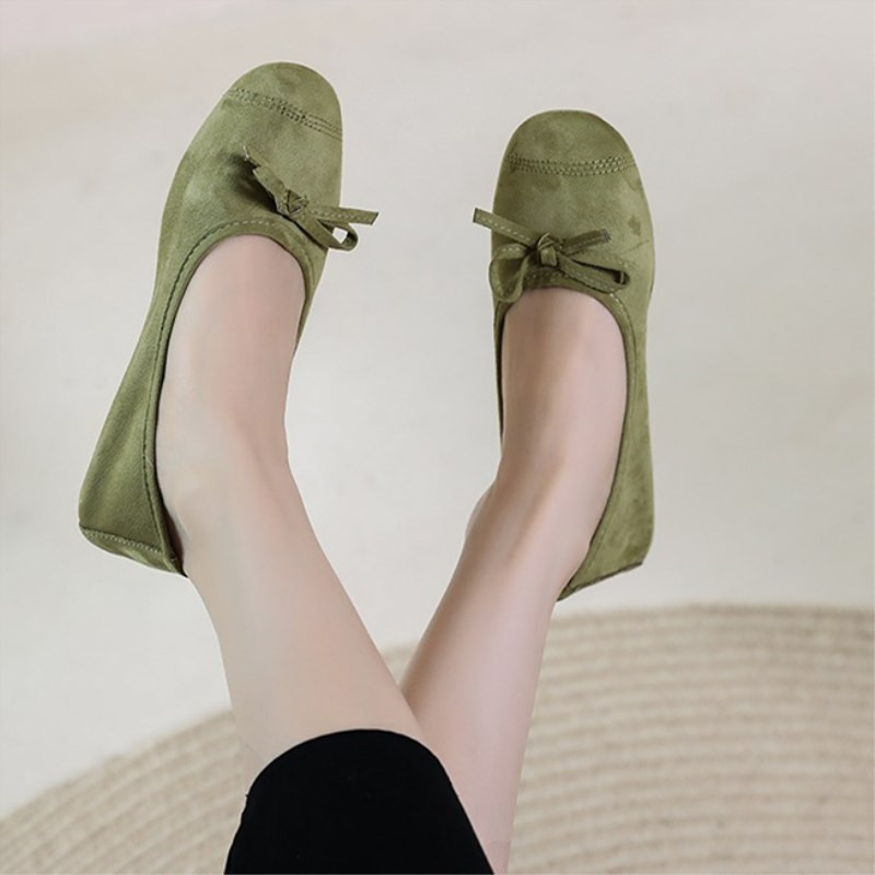Candy Color Moccasin Batai Moteriški laisvalaikio plokščiakulniai batai Bowknot Decor apvalūs slydimo batai