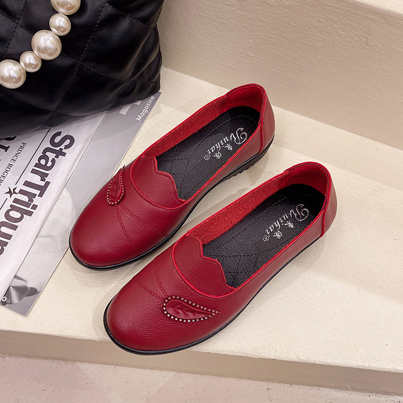 Dámske ploché topánky veľkosti Plus Size 41 s bling stromčekom, pohodlné topánky pre babičky, mokasíny, protišmykové, nazúvacie oxfordské topánky 9901N