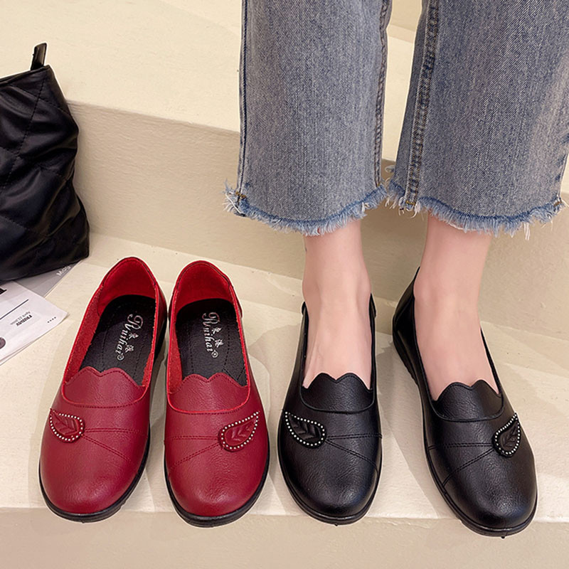 Dámske ploché topánky veľkosti Plus Size 41 s bling stromčekom, pohodlné topánky pre babičky, mokasíny, protišmykové, nazúvacie oxfordské topánky 9901N