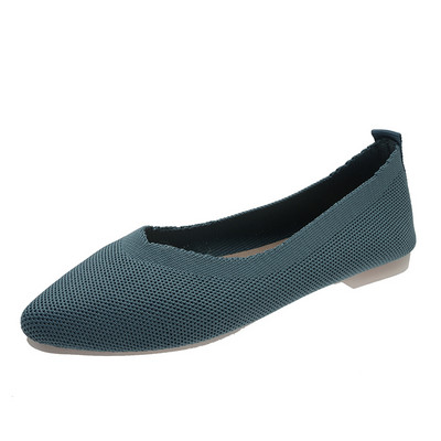 SANDRA JRR 2022, pantofi solizi, pantofi pentru femei, casual, conciși, cu toc plat, pantofi cu alunecare, espadrile de tricotat, primăvară, vară, toamnă